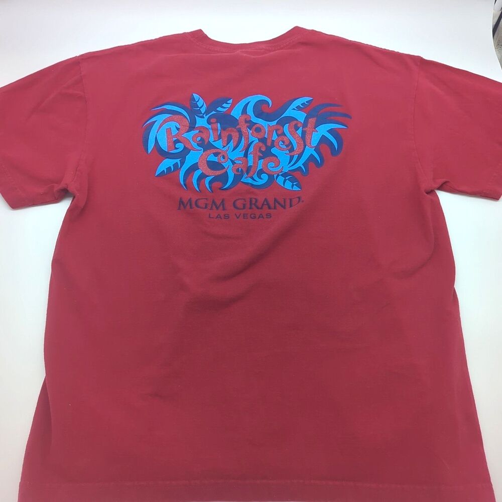 Vintage Rainforest Cafe MGM Grand Las Vegas T-Shirt Size Large Red